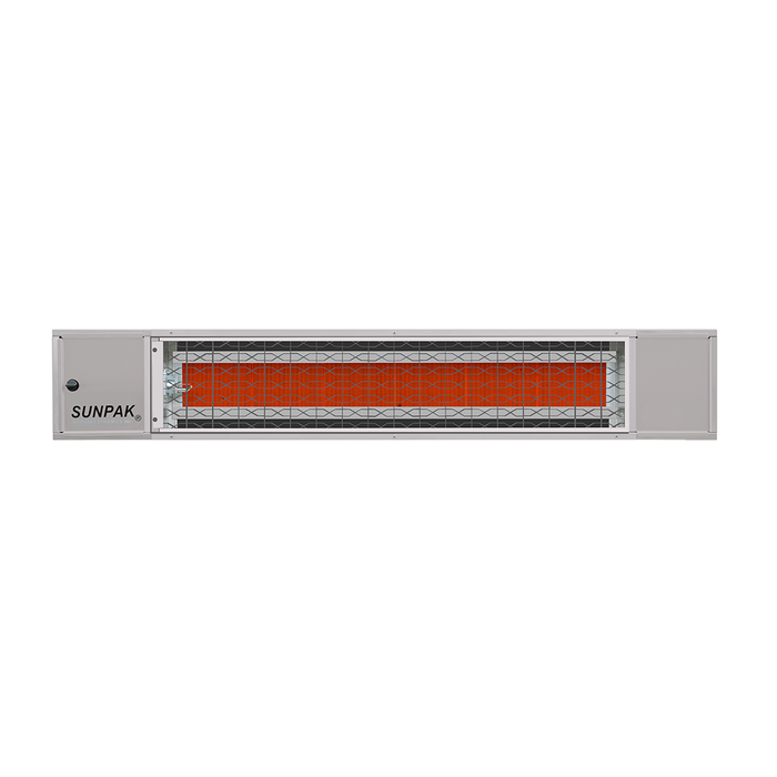 Sunpak S34 S 12004 Natural Gas Outdoor Infrared Patio Heater in Stainless Steel 34000 BTUs - 48 x 8 x 8 in.